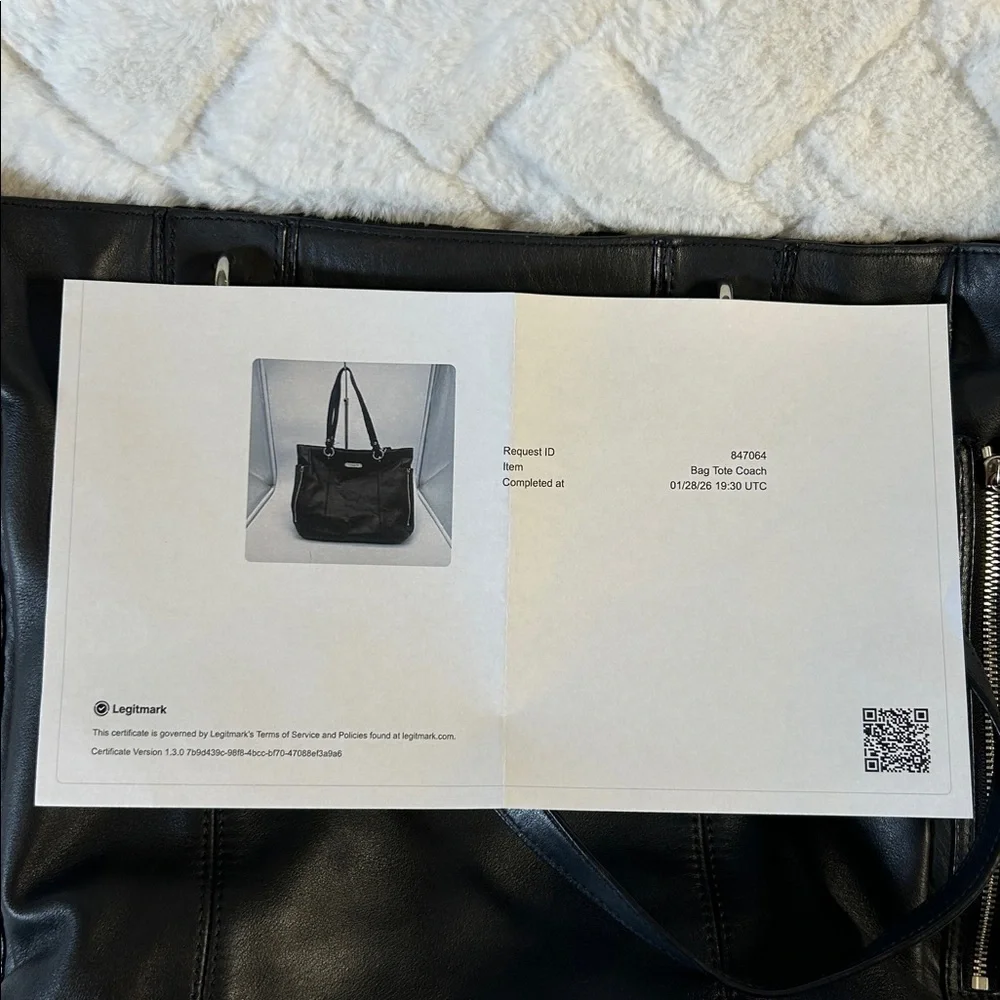 Coach Black Leather Tote and Walletwith Silver Hardware, WHBM Bag Charm/Bracelet